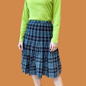 Plaid A-Line Skirt
